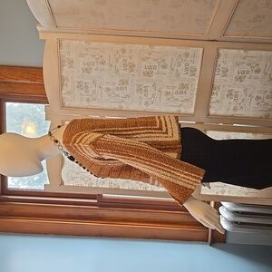 RARE Free People Brown & Cream Women's Sweater M